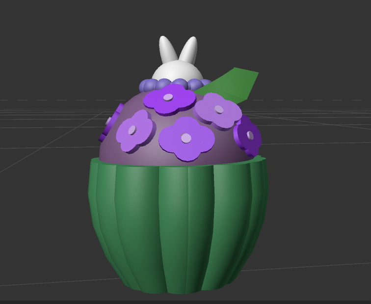 Previous bunny cupcake Model I created from activity 1. Definetly one of my favourite models
                 I've made for this class