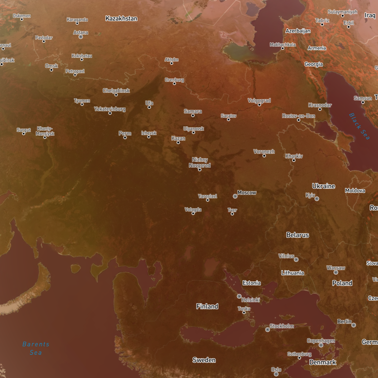 Experimentation with heat maps on mapbox