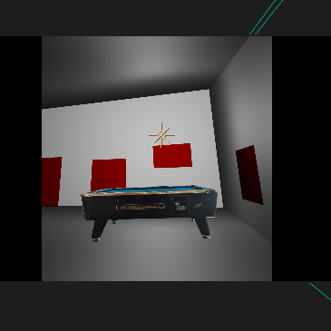 i tried to used the 3d feature to create the walls and heres how that looked. I added a point Light so that it appeared more 3D in this layout.