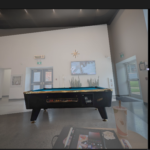 I ended up using the masking tool to crop out the pool table since using solids to mask it was going to take more time and more resources. This was my solution to quicken the workflow for myself.