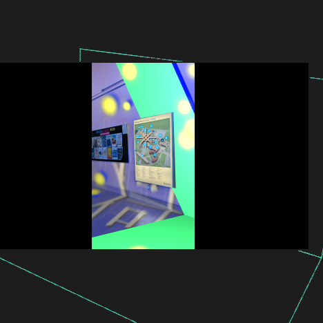 Previewing the version of the project with the typogrphy video. I'm thinking I only feature a video like that on one side of the wall to make it look better, or avoid using text based videos entirely.
