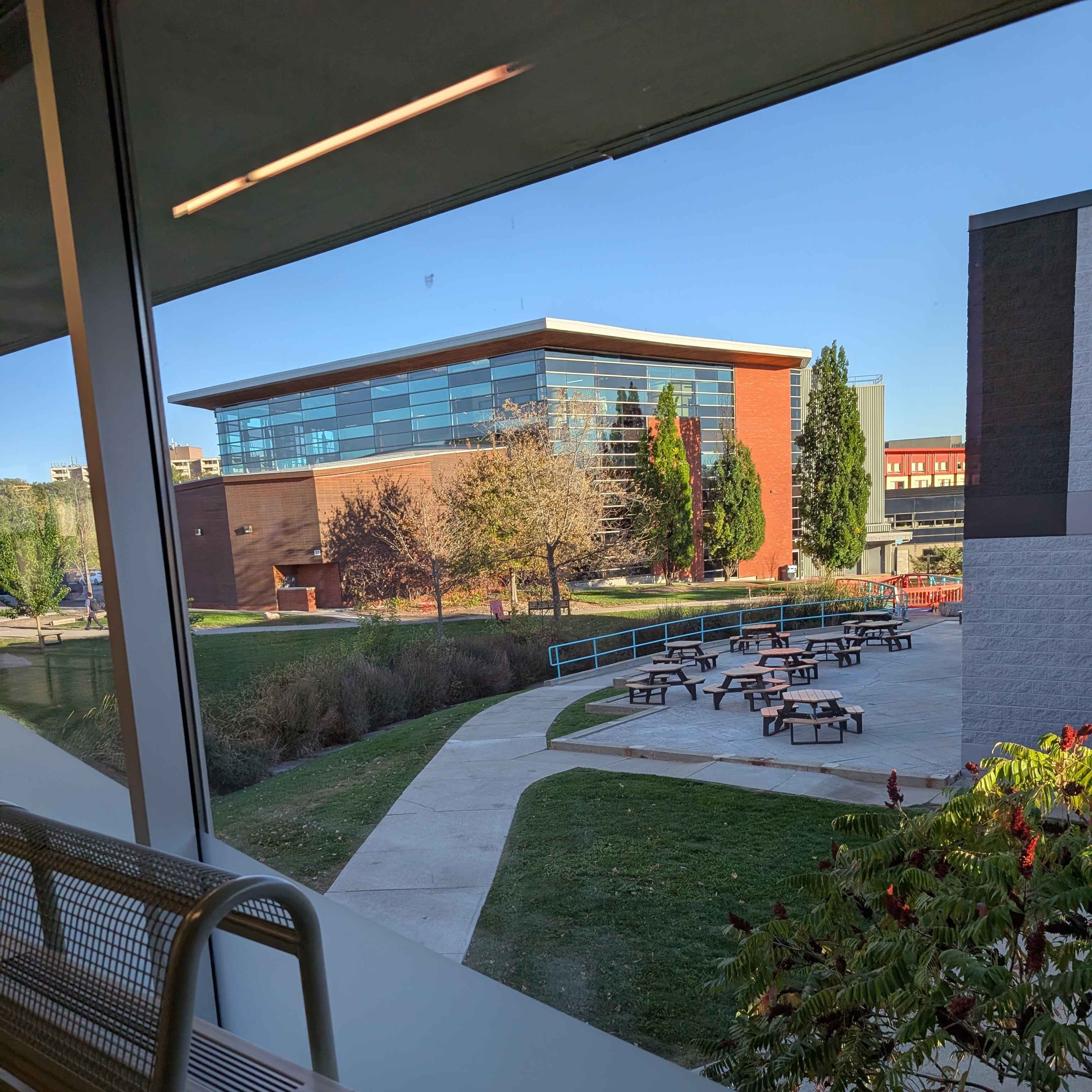 I simply enjoy the view out of this window ansd like to admire the architecture of the Sheridan Campus sometimes.