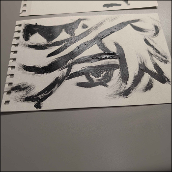 Fooling around with the graphite paint by painting certain characters from games I enjoy to test the paint itself.