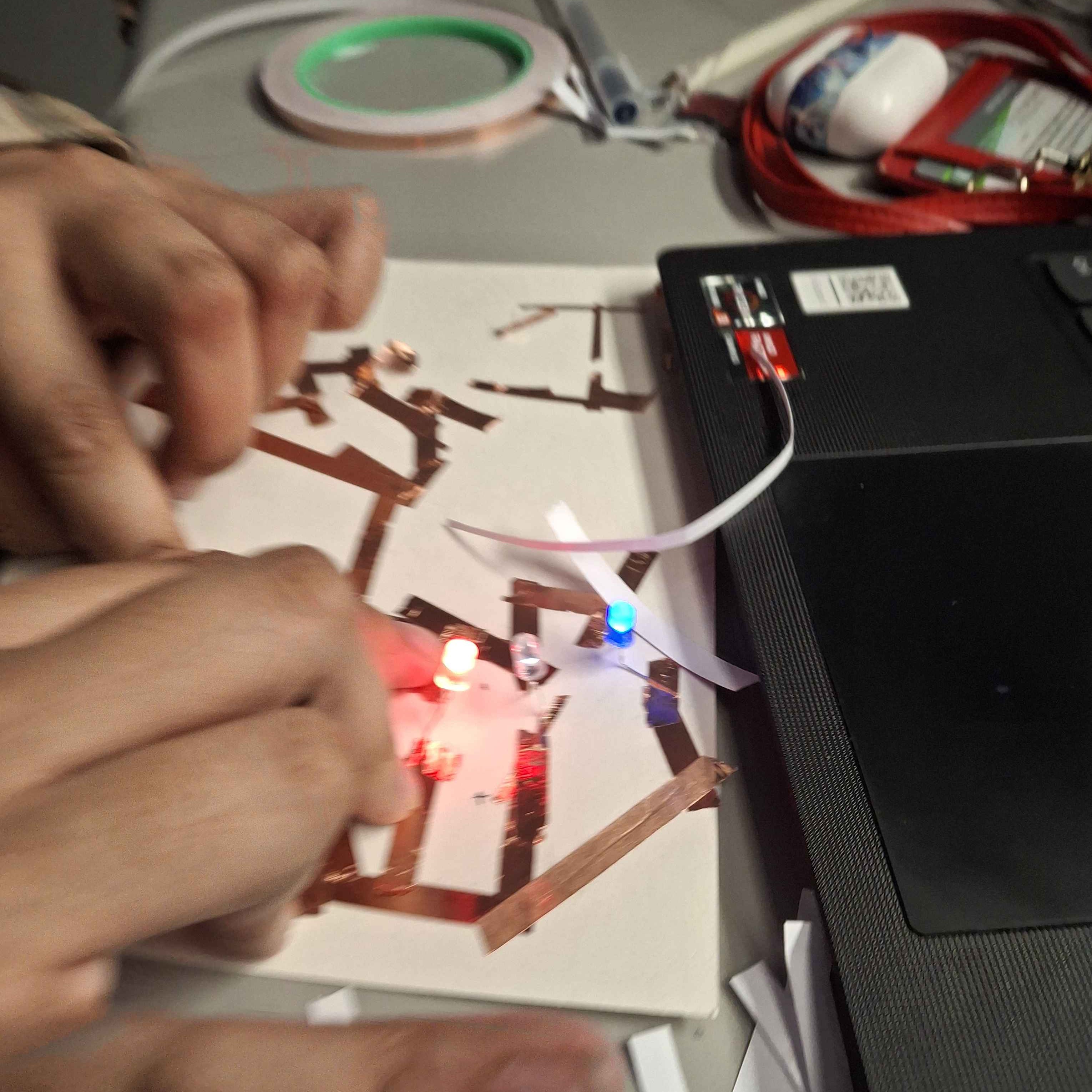 A lot of my circuts would activate, but not until some error occured, such as lights flickering or not operating as intended. I had to have a friend take the pictures for me, then forwarding them to me after several times during the in-class assesment. The amount of sheer joy and happiness I had when the circut worked, even for a little bit was indescribable. It was very satisfying.