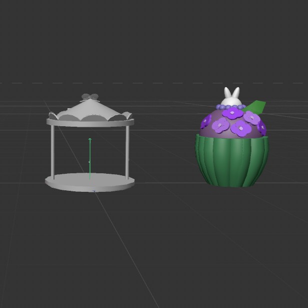 My final model lineup that I was focused on for this activity from the back view. I wanted to capture the models at
                 different views or perspectives to showcase the details and shading found on each model, since no model is actually flat. all of them have some form of dimension.